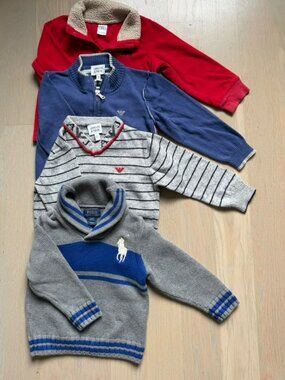 2T Toddler Armani Junior + Ralph Lauren Sweaters (Bundle of 4)
